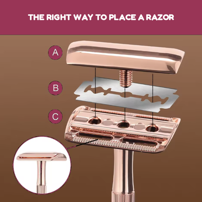 Rose Gold Safety Razor for Women
