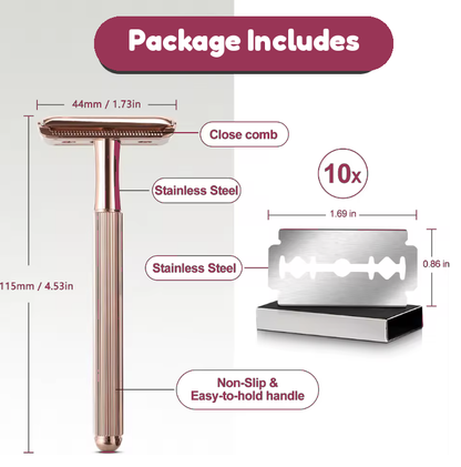 Rose Gold Safety Razor for Women
